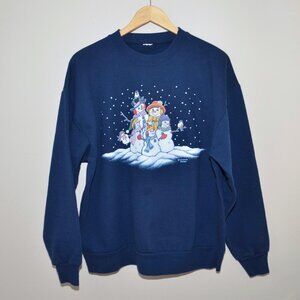 Vintage Christmas Snowman Sweatshirt Morning Sun Style